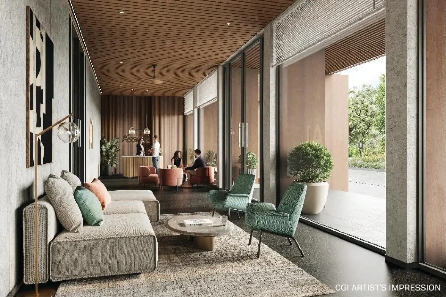 Clubhouse lobby — CGI artist's impression