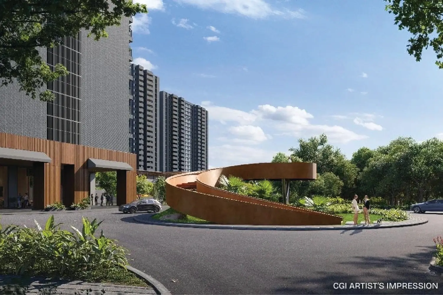 Project entrance sculpture — CGI artist's impression